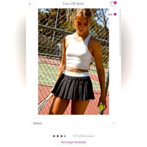 Free people movement Face Off Skort M NWOT